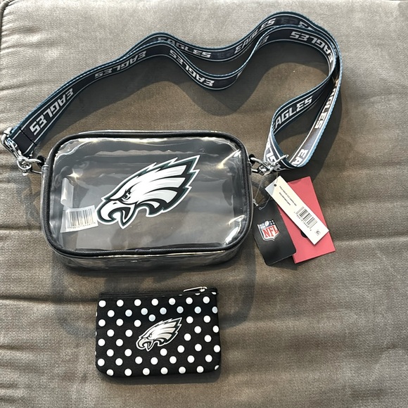 Philadelphia Eagles crossbody clear bag and wallet - Picture 1 of 2